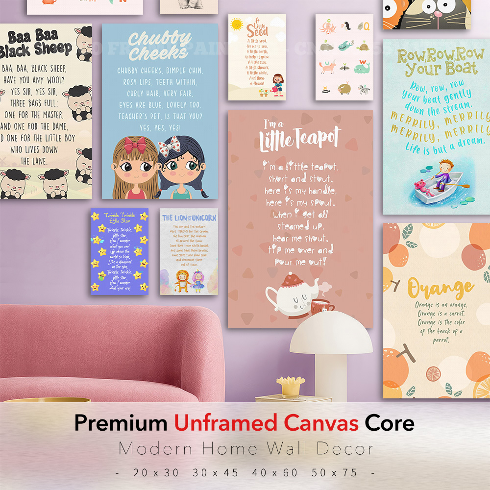 Kids Education Rhymes - Classic Nursery Rhymes Canvas Poster Kids