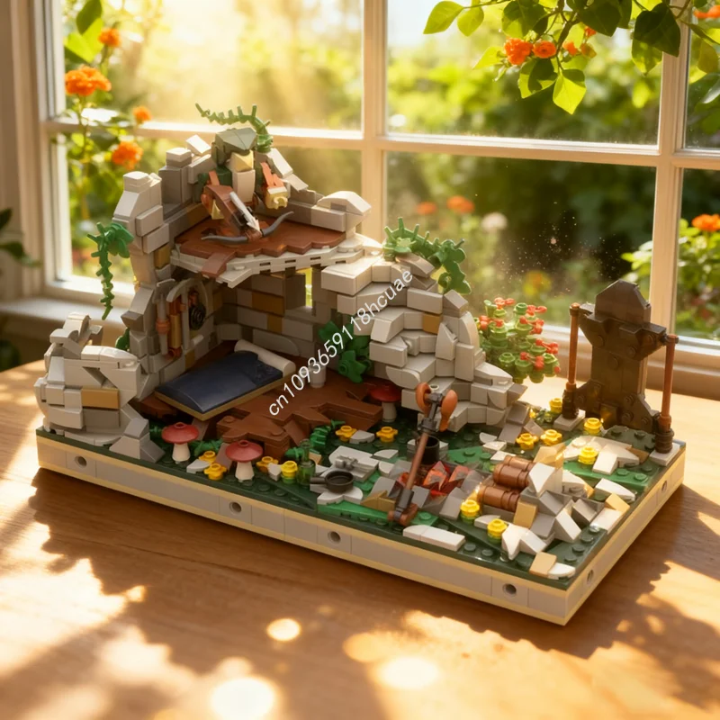Kids Hunter Education - 1129pcs MOC Dwarf hunter his camp