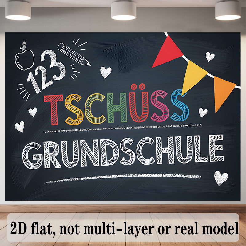 Kids Education Banner - Cute German Kindergarten Preschool Decor Banner