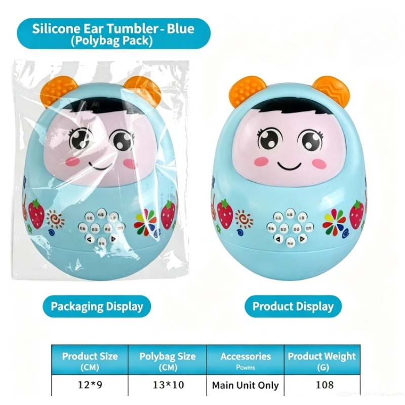 Kids Light Blue Roly Poly Tumb - Kids Education Rhymes recension och pris