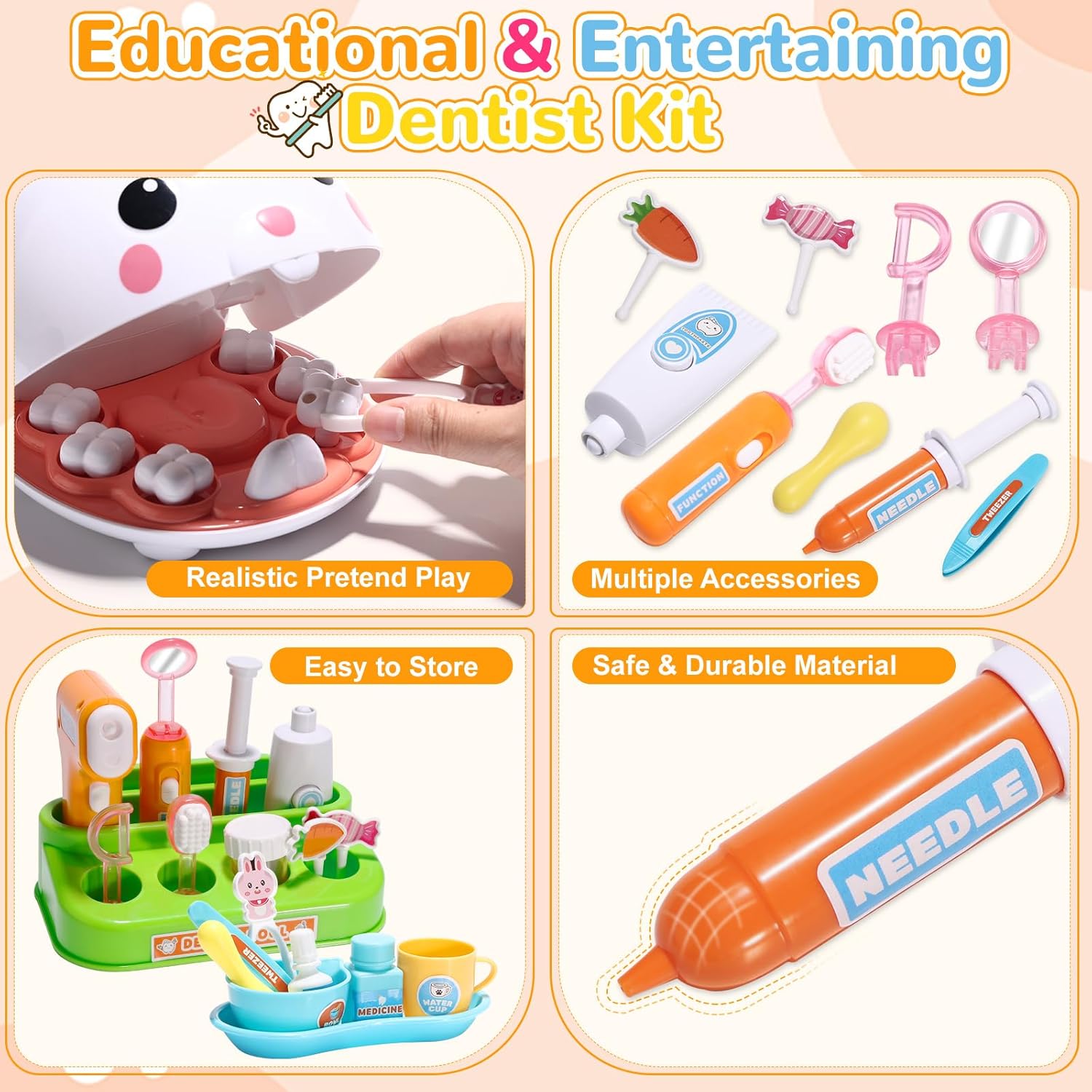 Dentist Kit Pretend Play Set T - Kids Doctor Education recension och pris