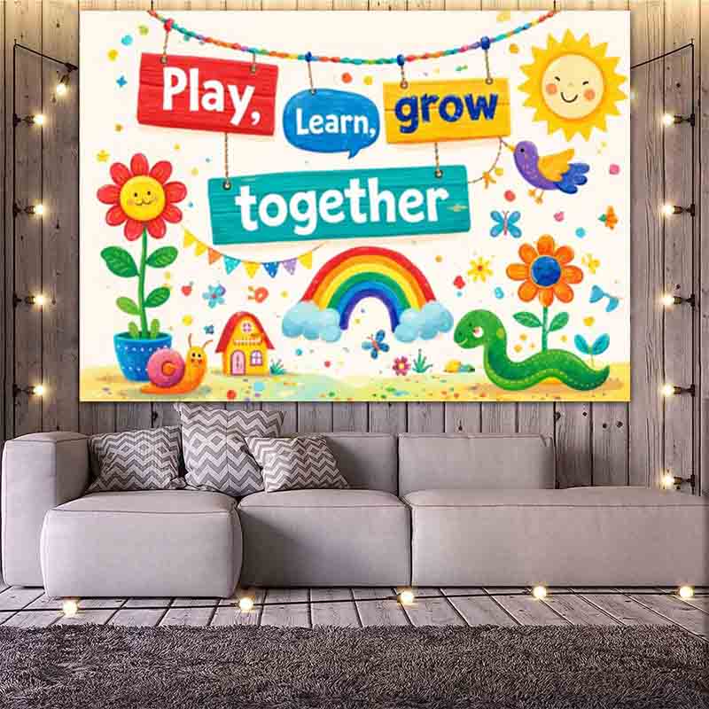 Play Learn Grow Together Photo - Kids Education Banner recension och pris