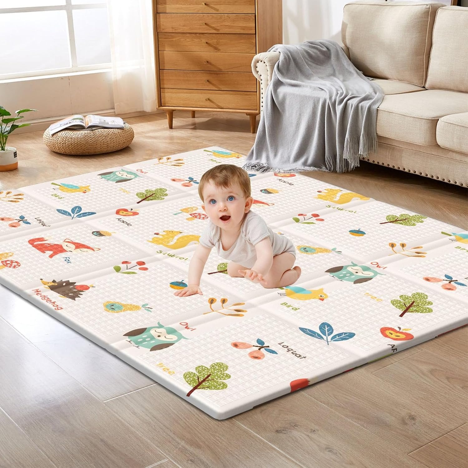 Foldable Baby Play Mat Childre - Kids Education Rug recension och pris