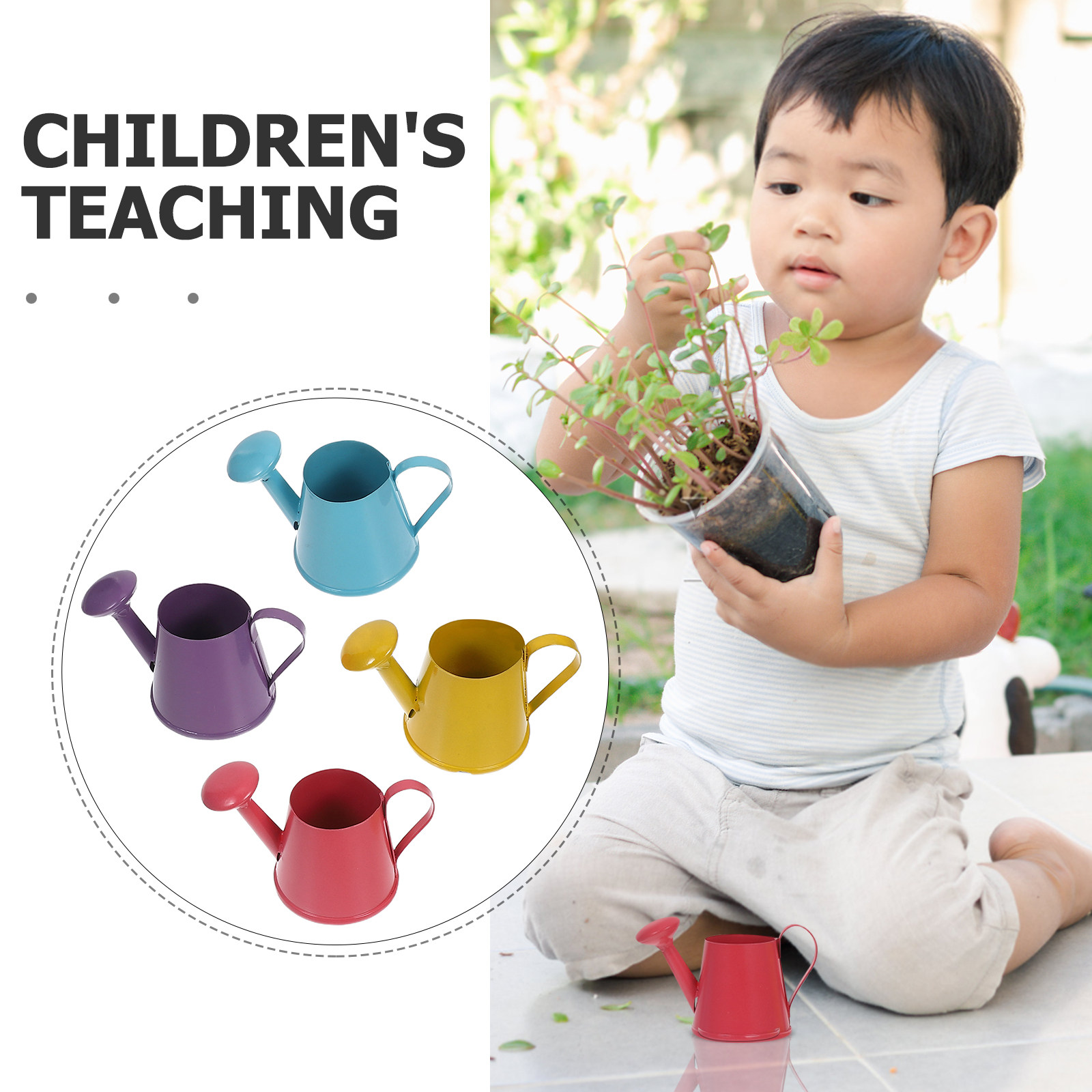 4Pcs Mini Metal Watering Can S - Kids Outdoor Education recension och pris