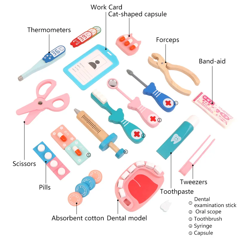 Pretend Play Doctor Toys Woode - Kids Doctor Education recension och pris