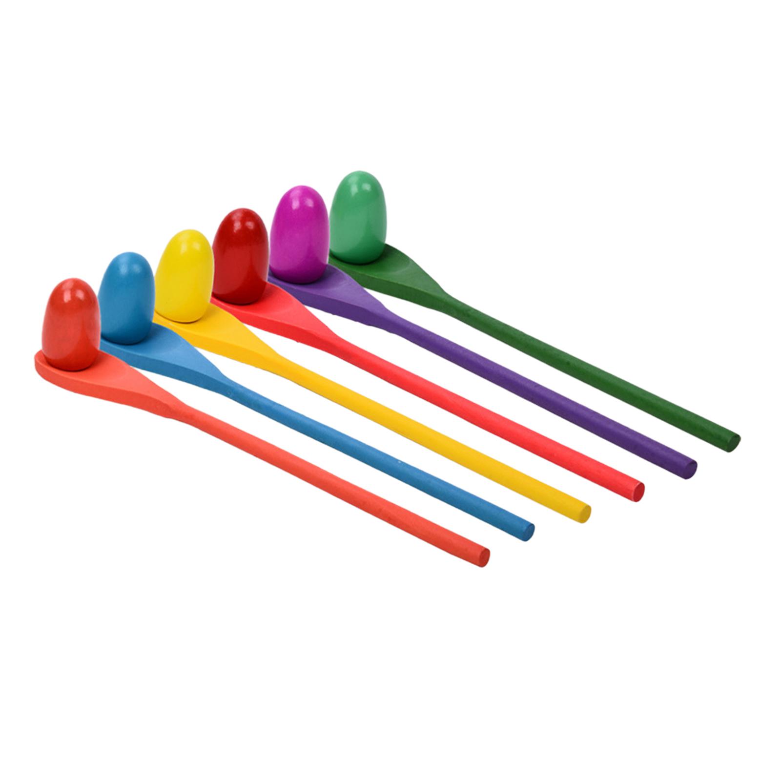 6 Pieces Egg Spoon Race Game H - Kids Outdoor Education recension och pris