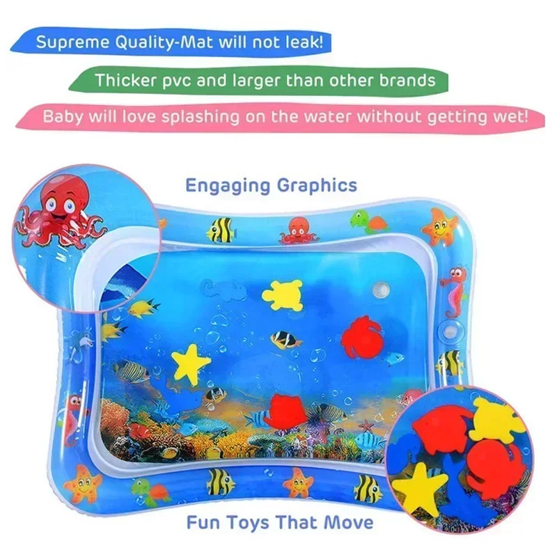 Baby Water Play Mat PVC Inflat - Kids Education Rug recension och pris