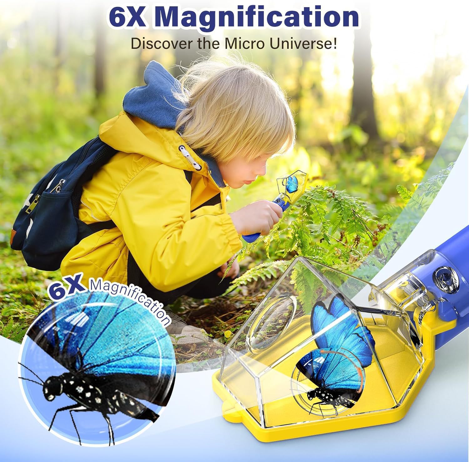6X Magnifier Kids Bug Catcher, - Kids Outdoor Education recension och pris